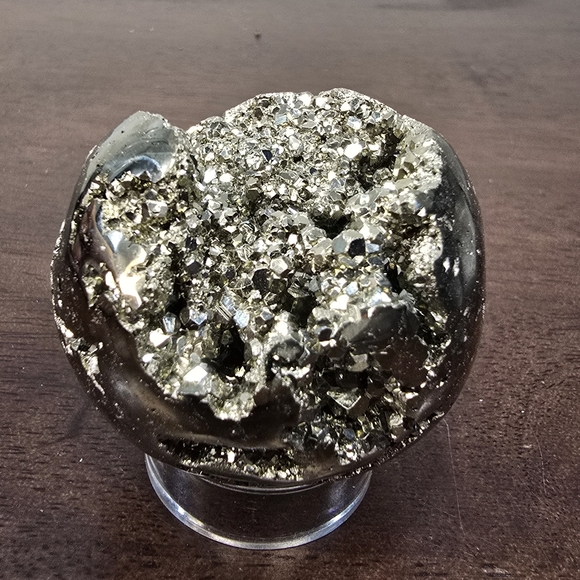Pyrite Crystal Sphere 49mm - Picture 9 of 17